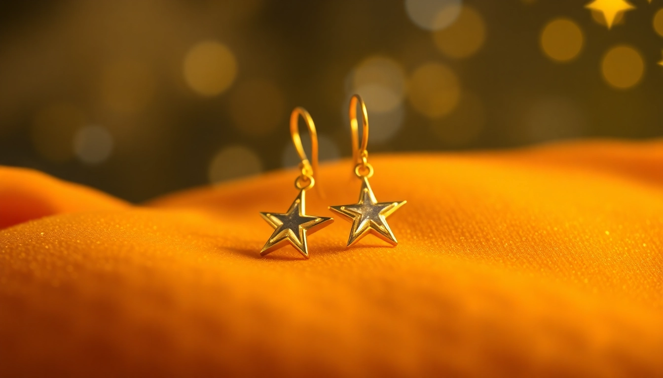 Charming Earrings Gold Stars: Elevate Your Look with Celestial Elegance