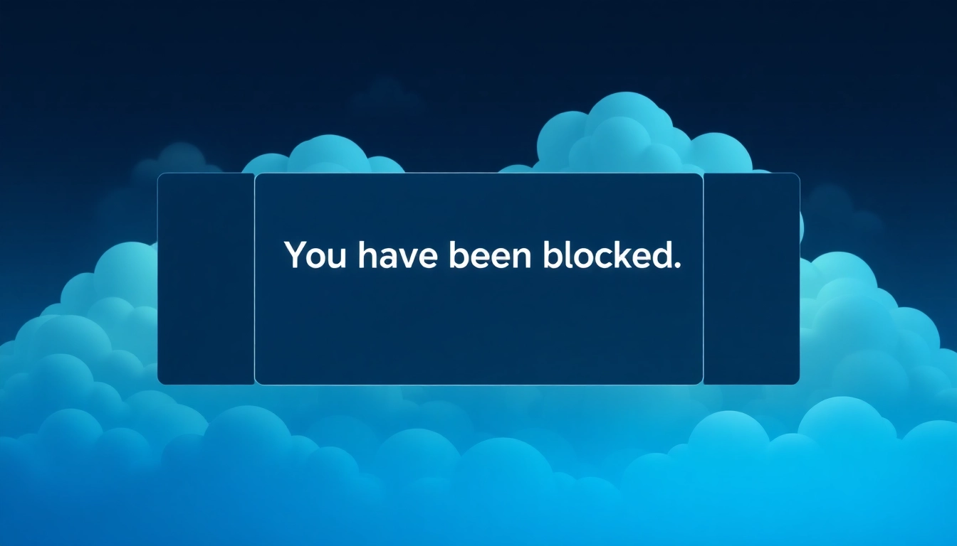 Inatogel access alert screen showing security block and privacy message.