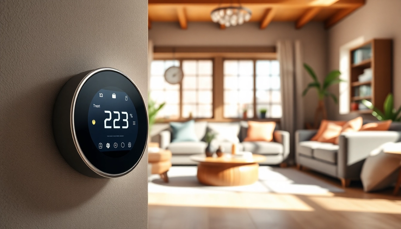 Thermostat heizkörper steuert moderne Heizsysteme in einem stilvollen Raum.