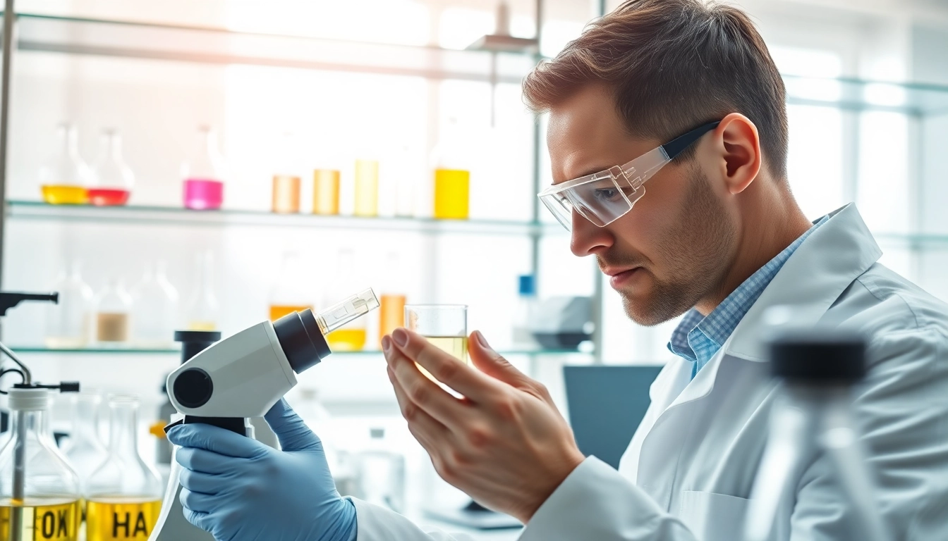 Analyzing CarboxyMethyl Cellulose in a professional laboratory environment with vibrant details.