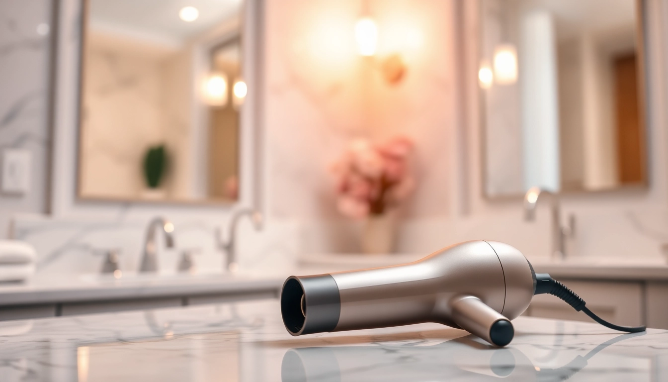 Elevate your styling routine with a premium luxury hair dryer featuring a sleek design and ergonomic handle.